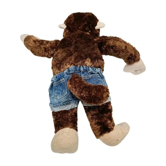 BAB Build-A-Bear Plush Gorilla 18 in  Denim Shorts - Picture 2 of 9